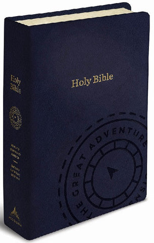 BIBLE RSV Catholic Great Adventure LEATHER Blue