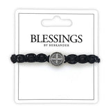 Saint Benedict Wood Adjustable Bracelet - Black