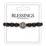 Saint Benedict Wood Adjustable Bracelet - Brown