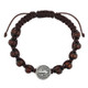 Saint Benedict Wood Adjustable Bracelet - Brown