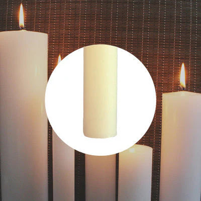 STEARINE WAX - #6 short (8'' x 3/4'') Plain End or Tube Candle