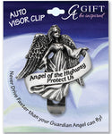 VISOR CLIP- ANGEL OF THE HIGHWAY PROTECT US