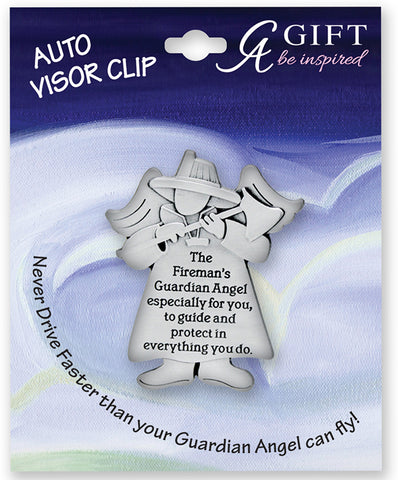 AUTO VISOR CLIP - FIREMANS GUARDIAN ANGEL