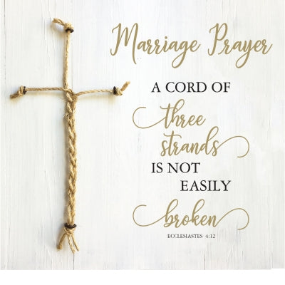 PLAQUE- MARRIAGE- A CORD OF THREE STRANDS