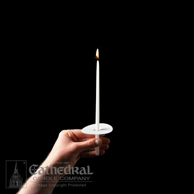 STEARINE WAX - 9" Easter Congregational Candles (With Cardboard Dripcatchers)