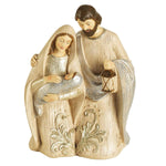NATIVITY SET HOLY FAMILY KNEELING 8" RESIN