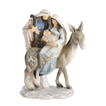 NATIVITY SET HOLY FAMILY ON DONKEY 71/2" RESIN