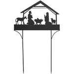 MANGER SCENE BLACK SILHOUETTE YARD SIGN