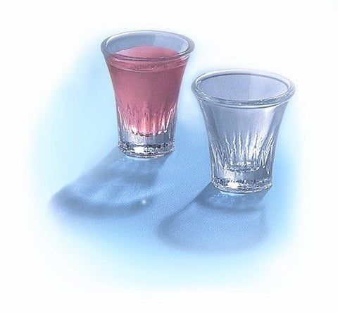 COMMUNION CUPS Glass Ridged 1 "   "H