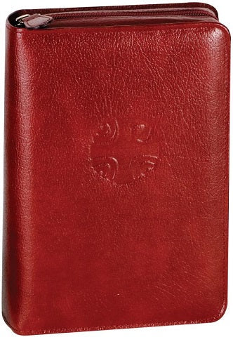 COVER Christian Prayer Leather Burgundy ZIPPER