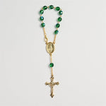 One decade emerald auto rosary gold