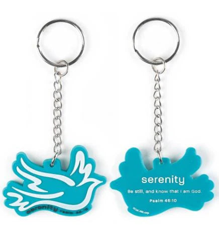 Keychain: Dove Serenity PVC