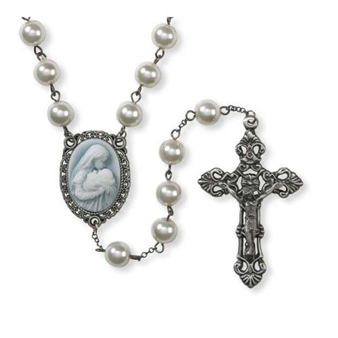 Mother's Kiss Cameo Rosary