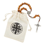 WOOD ST BENEDICT ROSARY - BROWN