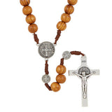 WOOD ST BENEDICT ROSARY - BROWN