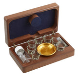 COMMUNION SET/SICK CALL SET WOOD 5 CUP