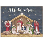 BOXED CHRISTMAS CARDS STABLE SCENE A CHILD IS BORN