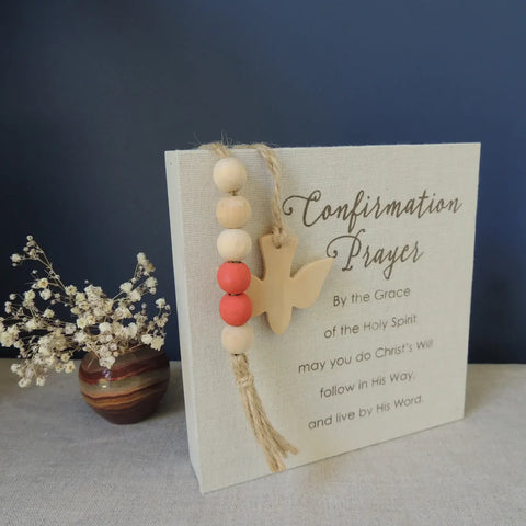 CONFIRMATION PRAYER WALL PLAQUE fabric