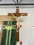 36" CARVED WOOD CORPUS 70" DARK OAK