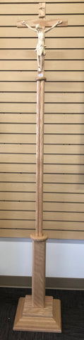 PROCESSIONAL CRUCIFIX 6'9" Wood Crucifix with Hand-Carved Corpus