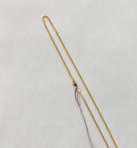 20" GOLD PLATED STERLING SILVER MEDIUM CURB CHAIN