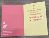 Celebrating Granddaughter - First Communion Card