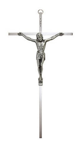 10" CRUCIFIX NICKEL PLATED