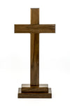 Standing Walnut Cross 13"