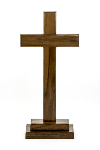 Standing Walnut Cross 13"