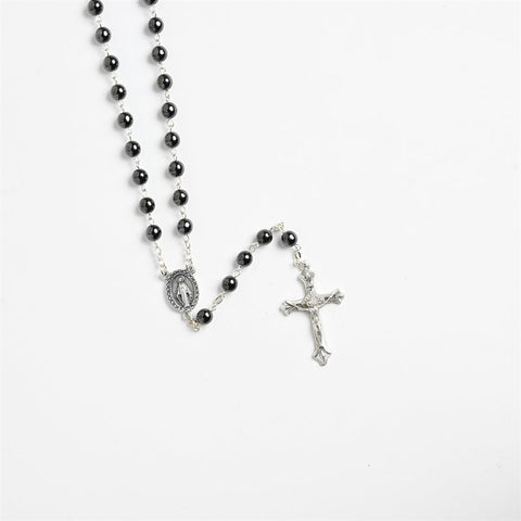 Hematite Stone Rosary - 8mm