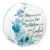 7" MAY LIFE BE FILLED WITH LOVE GLASS TEALIGHT HOLDER