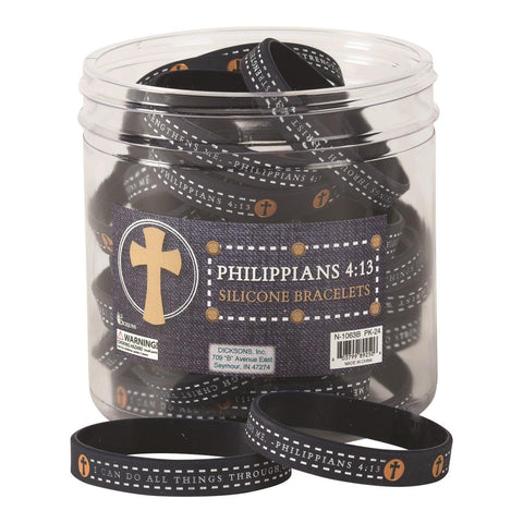 Silicone Bracelet  I CAN DO PH 4:13