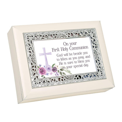 MUSIC BOX ORNATE FIRST HOLY COMMUNION