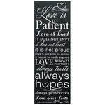 WALL PLAQUE - LOVE IS PATIENT
