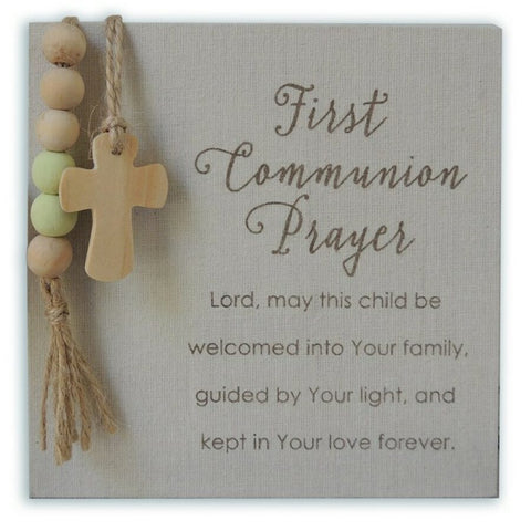 PLAQUE - FIRST COMMUNION PRAYER Fabric