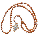 7 Decade Franciscan Crown Jujube Wood Rosary - 8mm