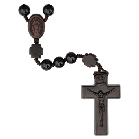Black Onyx/Jujube Wood Rosary - 8mm