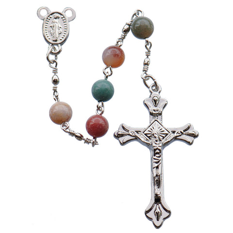 Rosary 5 Decade Multicolor Onyx - 6mm