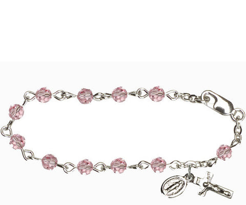 Rose Infant Rosary Bracelet