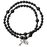 Rosary Bracelet Black Onyx 4mm Twist