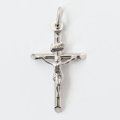 SS Small Round Tube Crucifix