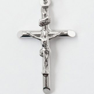 SS CROSS MEDIUM RHODIUM FINISH