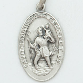 SS ST CHRISTOPHER MEDAL EXTRA LG OVAL