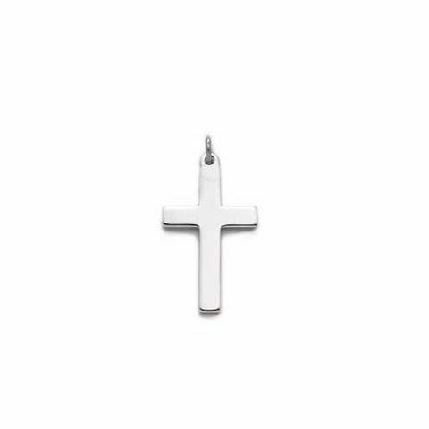 Silver Plain Cross 20" Chain