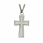 Sterling Silver Flare Cross 24" Chain