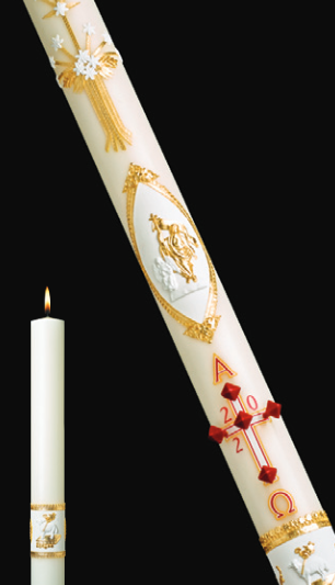 PASCHAL CANDLE 51% 2-3/16" x 48" ORNAMENTED