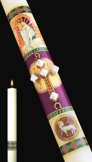 PASCHAL CANDLE 51% 3" X 36" PRINCE OF PEACE