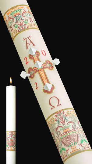 PASCHAL CANDLE 51% 1-1/2" x 34" INVESTITURE