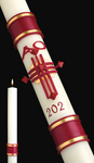 PASCHAL CANDLE 51% 2" X 36" CRUX TRINITAS