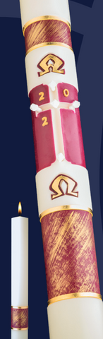 PASCHAL CANDLE 51% 3" X 36" CHRIST OUR LIGHT EXIMIOUS